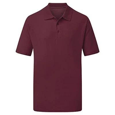 Image of Ultimate Clothing Company Mens Short Sleeve Polo Shirts, Burgundy, XX Large. UCC003