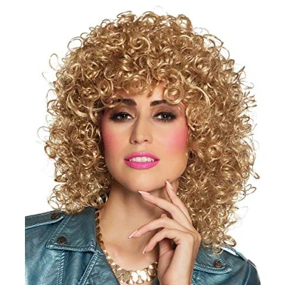 Image of Boland Adult Club Wig, Curly Synthetic Hair, Hairstyle, Costume, Carnival, Theme Party