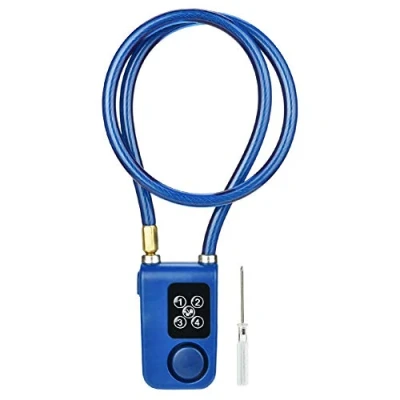 Image of Bike Lock, Blue Alarm Lock Bicycle Y787 Smart Anti Theft Chain for Gate APP Control