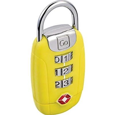 Image of Go Travel Big Dial Twist &#039;n&#039; Set Easy Read Combination TSA Lock (Ref 358) (Yellow)