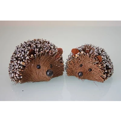 Image of Set of Two Twig Hedgehog Christmas Decorations by Gisela Graham