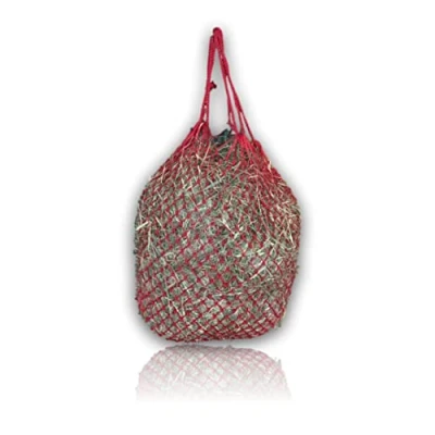 Image of Pferdelinis Hay Net for Horses, Close Meshed Ideal Activity Horses 3 x Bag 4.5 kg Filling Weight (1 Red)