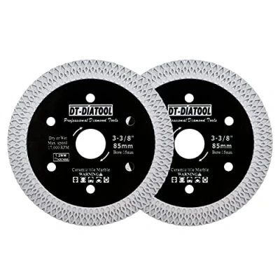 Image of DT DIATOOL Diamond Tile Blade 85mm Cutting Disc for Porcelain Ceramic Marble Granite Mini Circular Saw 2pcs