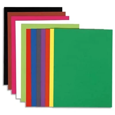 Image of Exacompta Ref 150001E Forever Collection Flash Square Cut Folders 220 x 310mm in Size, Suitable for A4 Documents, 80gsm Recycled Paper Assorted Colours (100 Pack)
