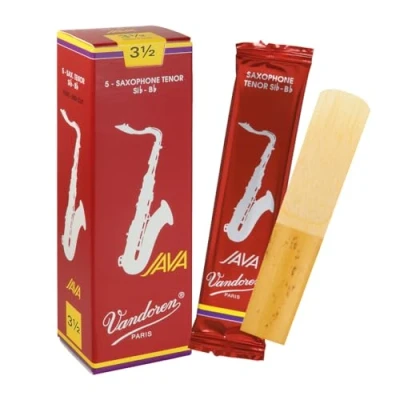 Image of Vandoren &quot;Java Red&quot; Tenor saxophone reeds, box of 5 Strength 3,5