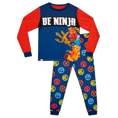 Image of LEGO Ninjago Pyjamas Boys Long Sleeve Boys&#039; Pyjama Sets Clothes For Blue 9 10 Years, (lnpj8943)