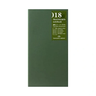Image of Designphil Traveller&#039;s Notebook Refill 018 Free Diary [Weekly Vertical] 14379006 (Japan Import)