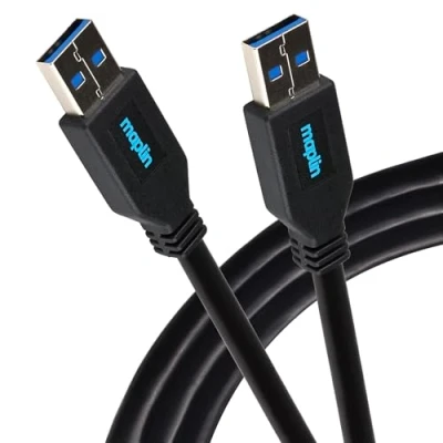 Image of Maplin USB A to Cable Super Speed 5Gbs 3m Black
