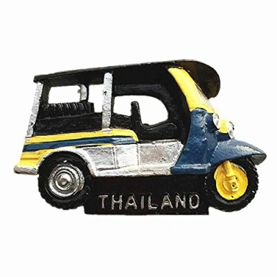 Image of 3D Tuk Thailand Fridge Magnet Tourist Souvenir Gift, Home Kitchen Decoration Magnetic Sticker Refrigerator Collection