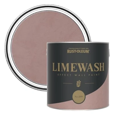 Image of Rust Oleum Pink Limewash Effect Wall Paint No.099 2.5L