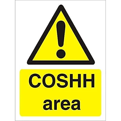 Image of Seco COSHH Area Sign, 200mm x 300mm 1mm Semi Rigid Plastic