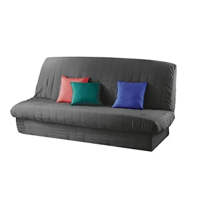 Image of Douceur d&#039;Intérieur Quilted Sofa Bed Cover 120 to 140 cm 185 200 Essential Concrete