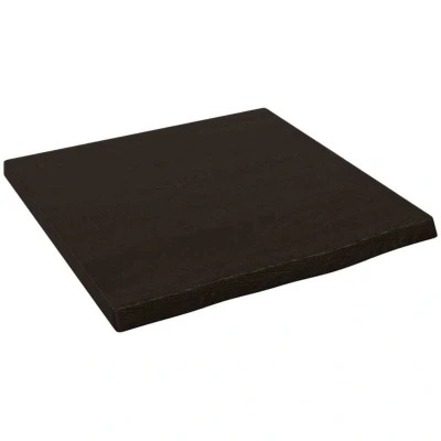 Image of vidaXL Bathroom Countertop Dark Brown 40x40x(2 4) cm Treated Solid Wood