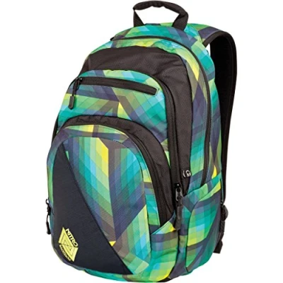 Image of Nitro Stash Rucksack, Schulrucksack, Schoolbag, Daypack, Geo Green, 49 x 32 22 cm, 29 L,
