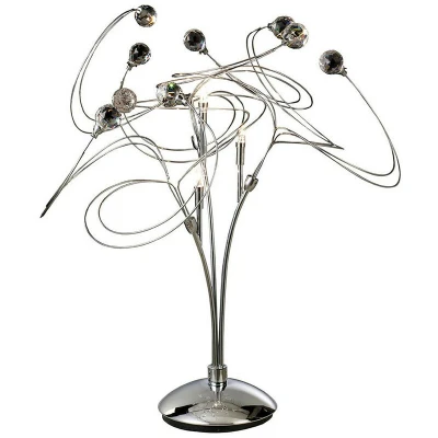 Image of Messe Table Lamp 3 Light G4 Polished Chrome/Crystal, NOT LED/CFL Compatible