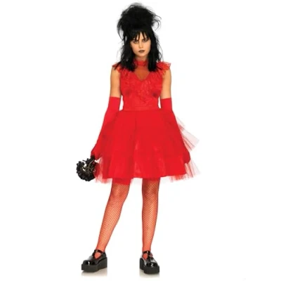 Image of Leg Avenue 86730X 00308 Beetle Bride Costume, Fancy Dress, Women, Red, 1X 2X