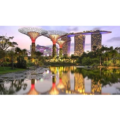 Image of Haeran River Beautiful Garden City Singapore DIY 5D Diamond Painting by Number Unique Kits Home Wall Decor Crystal Rhinestone