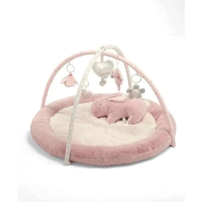 Image of Mamas &amp; Papas Interactive Activity Baby Playmat Gym, Welcome to The World Playmat, Pink