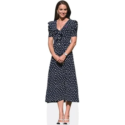 Image of Kate Middleton Mini Cardboard Cutout (Polka Dot) (59.7cm)