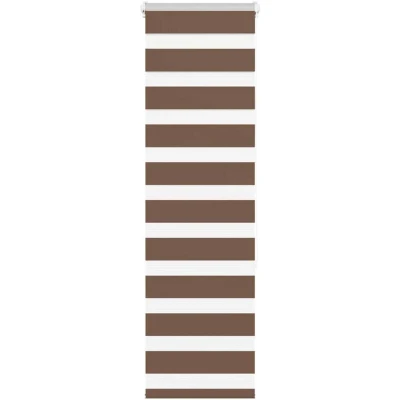 Image of vidaXL Zebra Blind Brown 45x150 cm Fabric Width 40.9 Polyester
