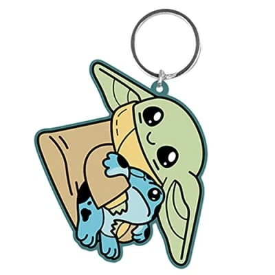 Image of Pyramid Star Wars The Mandalorian (Grougu&#039;S Little Friend) Rubber Keychain