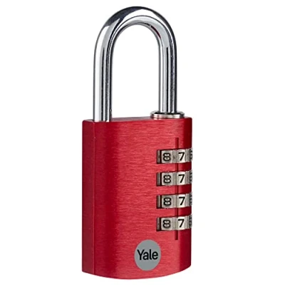 Image of Yale YE3CB/38/131/1/CO YE3C Combination Safety Padlock YE3CB/38/131/CO, Copper, Red