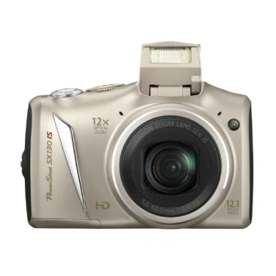 Image of Canon PowerShot SX130 IS Digital Camera (12.1 Megapixel, 12x Zoom, 3.0 inch LCD Screen Silver (Renewed)
