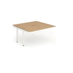 Image of Evolve B2B Ext Kit White Frame Bench Desk 1200 Beech BE198