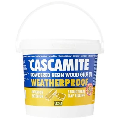 Image of Cascamite Adhesive Powdered Resin Wood Glue, Weatherproof, Strong bond, Used for Joinery, Cabinetmaking, and General Woodworking 1.5kg