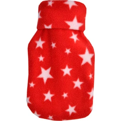 Image of Vagabond Bags 0.5L Red Stars Hot Water Bottle and Cover