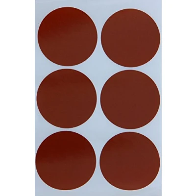 Image of Round Brown Sticker 50mm (5cm) Color Coding Labels Permanent Adhesive Label for Inventory and Marking 72 Pack by Royal Green