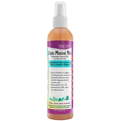 Image of Mineral Mist by Vital Earth Minerals 8 Fl. Oz. Restorative Dermal for Skin and Hair Ionic fulvic Trace Spray External use