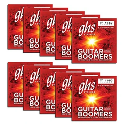 Image of GHS Strings Guitar Boomers Nickel Plated Electric Medium Gauge GBM 10 SET SETS (.011 .050)