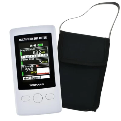 Image of Multi Field EMF Meter Pocket ELF RF Gauss 2000mG Electromagnetic Electric Strength Tester with Warning Indicator