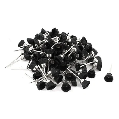 Image of Sourcingmap 100 Pcs 2.3mm Shank 15mm Cup Shape Nylon Wire Polishing Brush for Rotary Tool