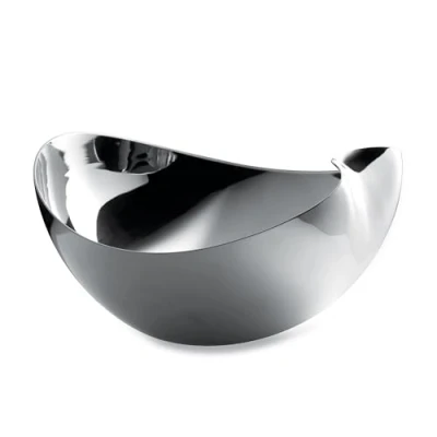 Image of Robert Welch Drift Sauce Bowl Medium. Width 22cm. Ideal for Serving Salad, Bread, Side Dishes and Fruit. Made from Stainless Steel.
