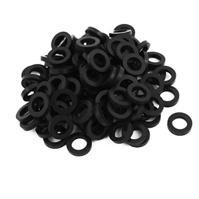 Image of Sourcingmap Rubber Flat Washers 16mm OD 10mm ID 3mm Thickness for Faucet Pipe Water Hose, Pack of 100