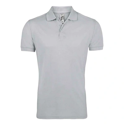 Image of SOLS Mens Prime Pique Plain Short Sleeve Polo Shirt (Pure Grey) Size X Large