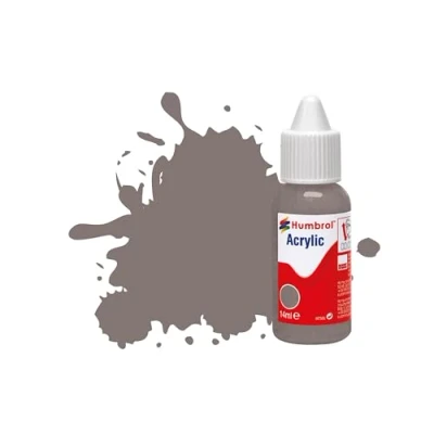 Image of Humbrol Satin Spray Paint DB0156 No 156 Dark Camouflage Grey 14ml Model Paints for Plastic Kits, Fast Drying Modelling Crafting Surfaces Including Plastic, Fabric, Wood &amp; Metal Models