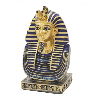 Image of Kocris Casa Aquarium Egyptian Pharaoh Fish Tank Decorations Ancient Egypt Reptile Turtle Lizard Spider Tanks Terrarium Décor Ornament Pet Gold