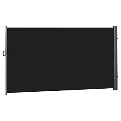 Image of Outsunny Garden Retractable Deck Side Awning Screen Fence Privacy Divider840 196V03BK