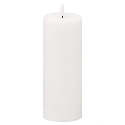 Image of Hill 1975 Luxe Collection Natural Glow 3x8 LED White Candle, PLASTIC,WAX, Mixed, 7.5 x 20 cm