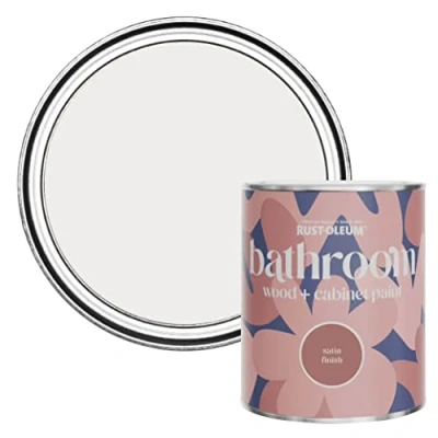 Image of Rust Oleum Grey Moisture Resistant Bathroom Wood and Cabinet Paint in Satin Finish Fleur 750ml