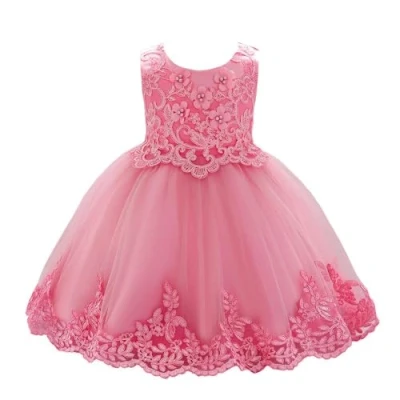 Image of Lito Angels Baby Girls Wedding Bridesmaid Flower Girl Formal Dress Christmas Party Outfit Ball Gown Age 12 18 Months, Rose Pink (Tag Number 90)