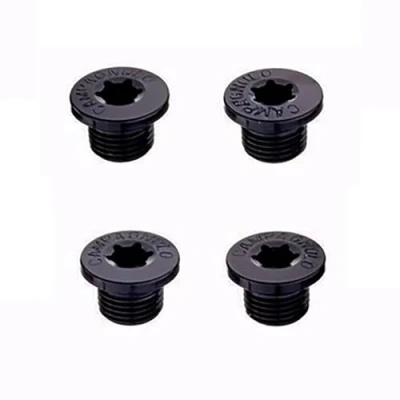 Image of Campagnolo Replacemet EKAR Chainring Bolts, Black, Pack of 4