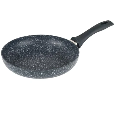 Image of Russell Hobbs RH03408EU7 Nightfall Stone 26 cm Frying Pan Non Stick Pancake Pan, Egg/Omelette Cooking Induction Suitable, Easy to Clean, Durable Aluminium Cookware, Soft Touch Handle, PFOA Free