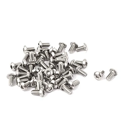 Image of Sourcingmap M3 x 6mm Stainless Steel Button Head Socket Cap Screw 50 Pcs