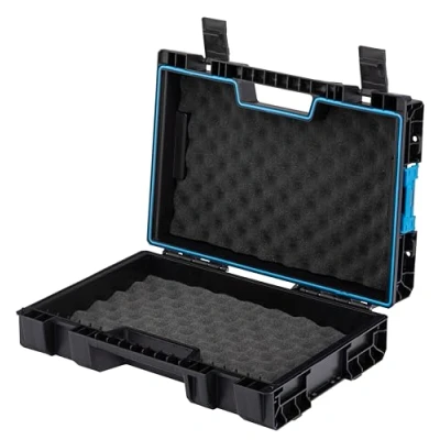 Image of OX Tools TOOLTREK Trade Toolcase with Protective Foam Inserts, Waterproof Dustproof Briefcase Carry Handle