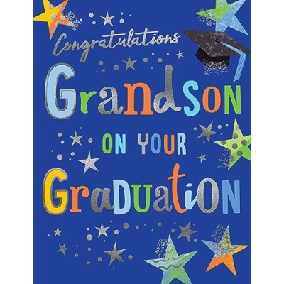 Image of Avant Garde Studios Congratulations Grandson on your Graduation 8 x 6 inches