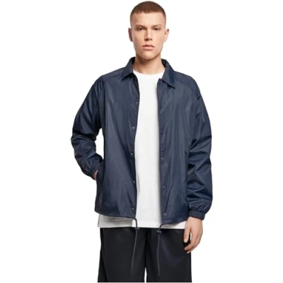 Image of Build Your Brand Men&#039;s By128 coach Jacket, Navy, XXXXXL